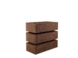 Облицовочный кирпич Керма Premium одинарный 1НФ Brown granite