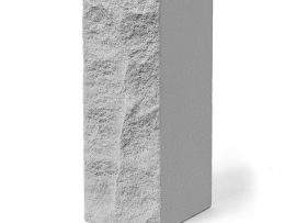Кирпич белый облицовочный силикатный полнотелый колотый 1,4 НФ, М 150