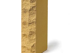 Кирпич темно-желтый облицовочный силикатный полнотелый колотый 1НФ, М 150